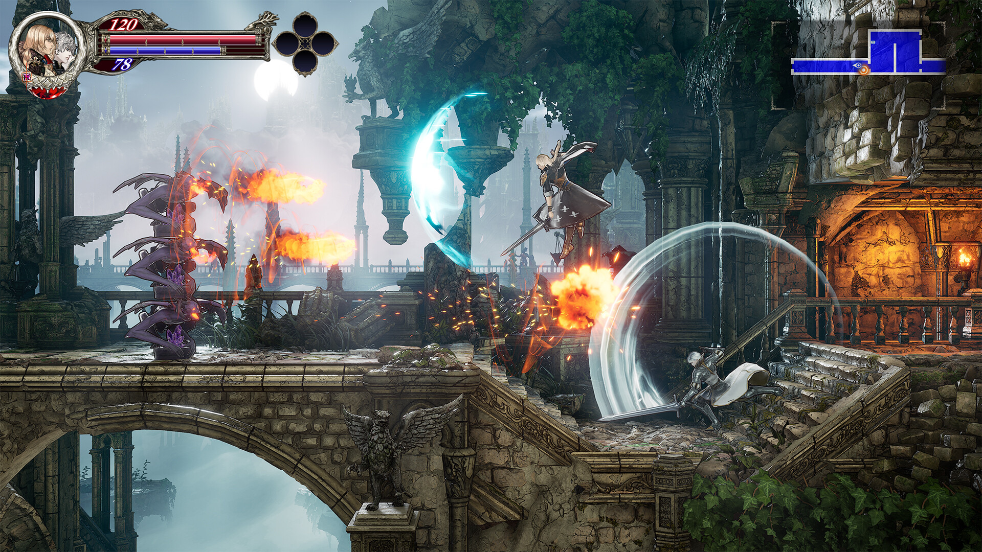 《血咒之城：緋紅之誓》遊戲戰鬥畫面