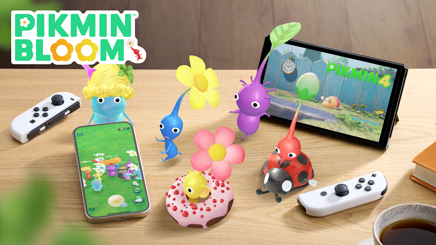 《皮克敏4》與《Pikmin Bloom》的連動宣傳圖