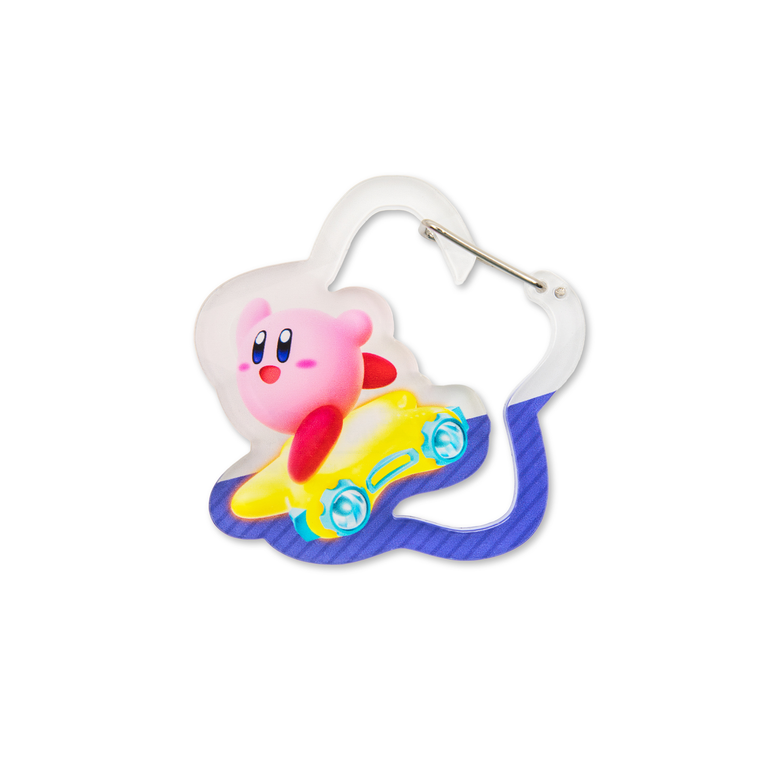 以卡比和傳送之星為造型的壓克力登山扣。