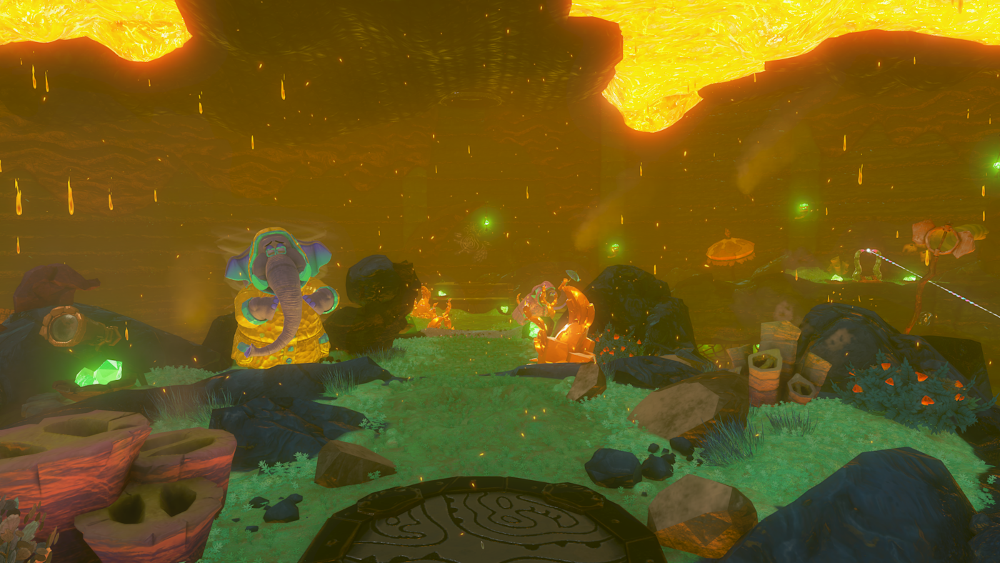 咚奇剛在暴風的地層中冒險，背景可見龍捲風。