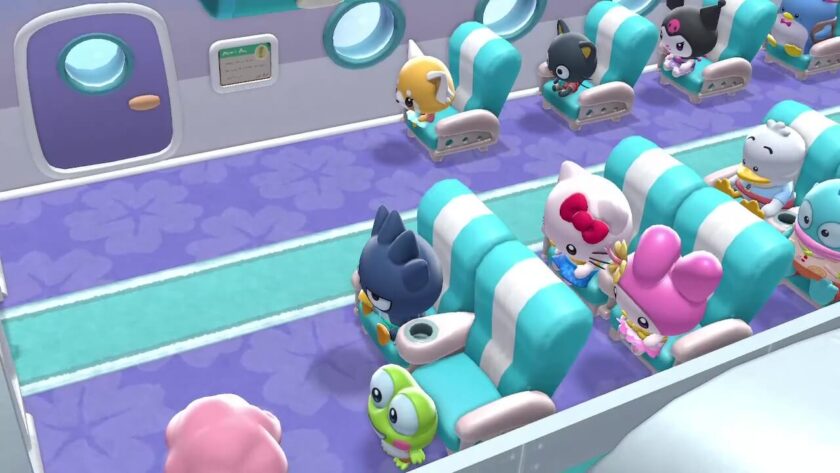 與 Hello Kitty 和朋友們一同搭上飛機，準備前往神秘島嶼。