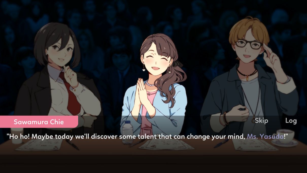 在遊戲中與旗下的偶像進行互動與溝通