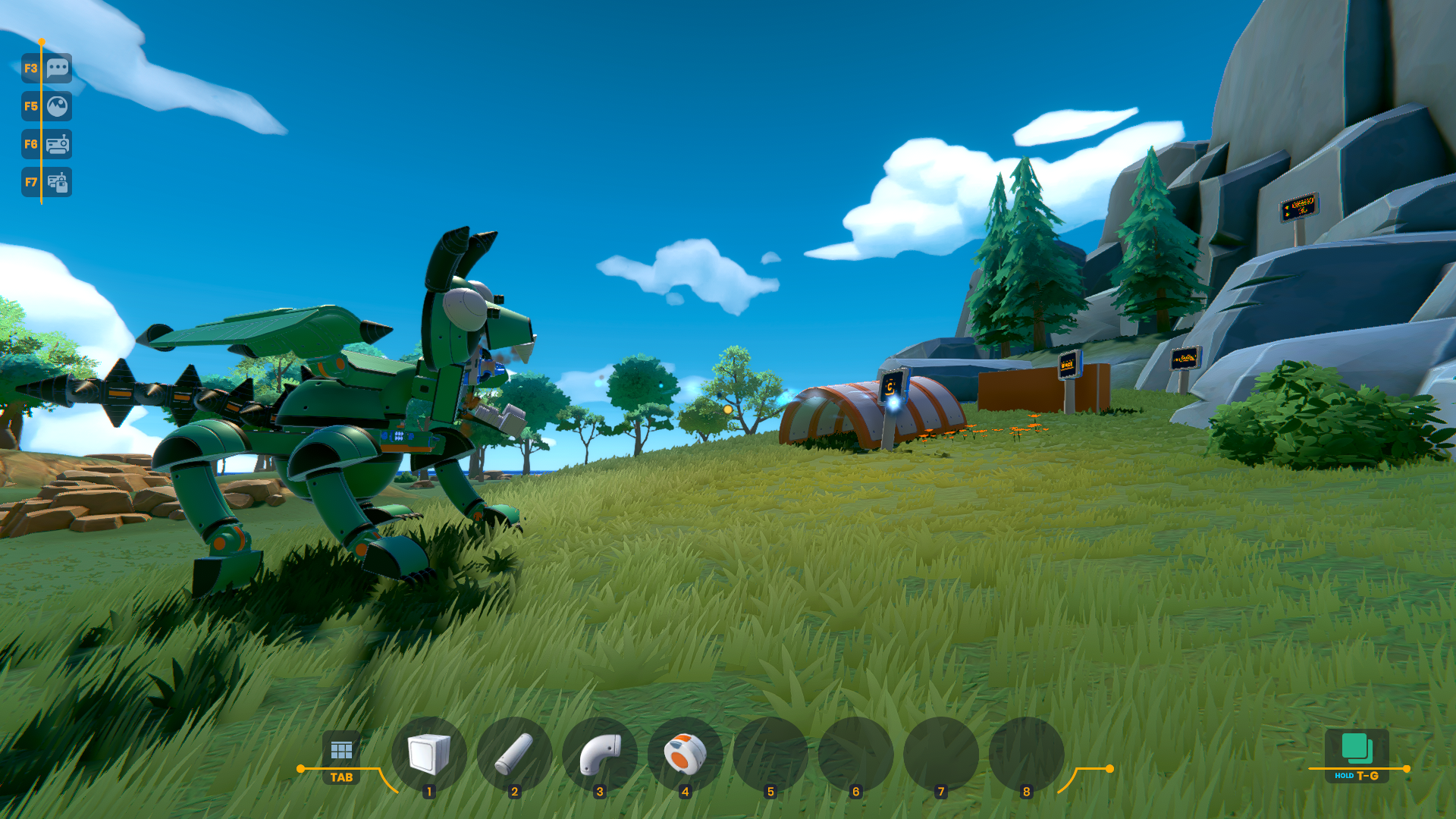 玩家建造的巨龍，準備用電漿砲來挑戰