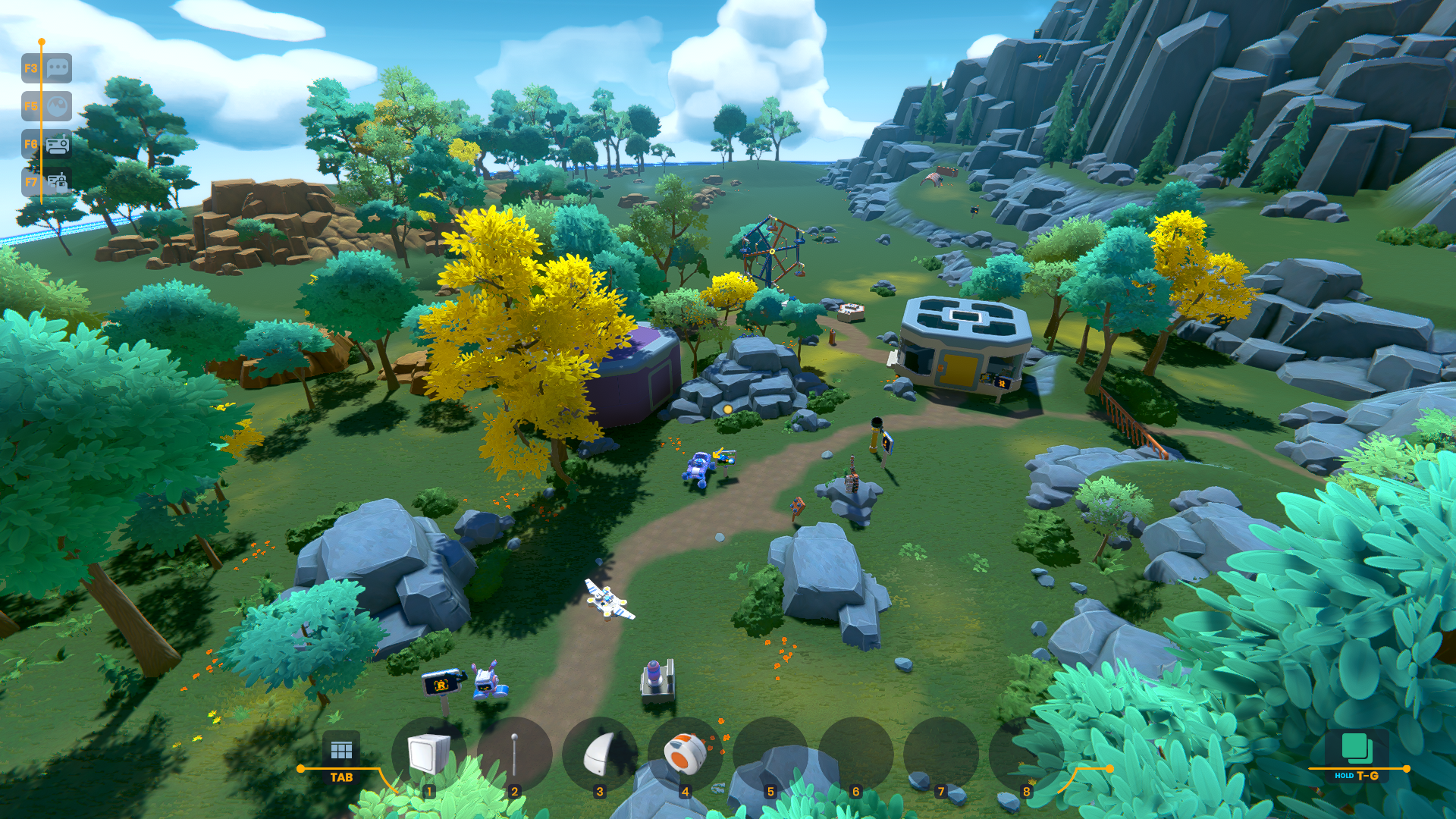 玩家在《電漿》的沙盒世界中進行建造