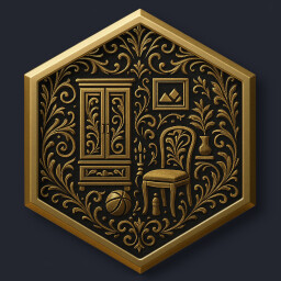 遊戲截圖,展示了夜晚一個房間的溫暖燈光效果。