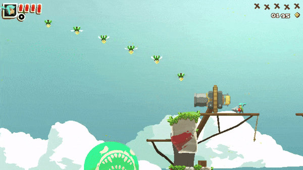 遊戲中流暢的鑽地與平台跳躍結合