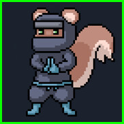 遊戲中正在解鎖一個以動物為主題的像素圖區域。