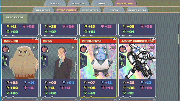 遊戲中的卡牌戰鬥畫面