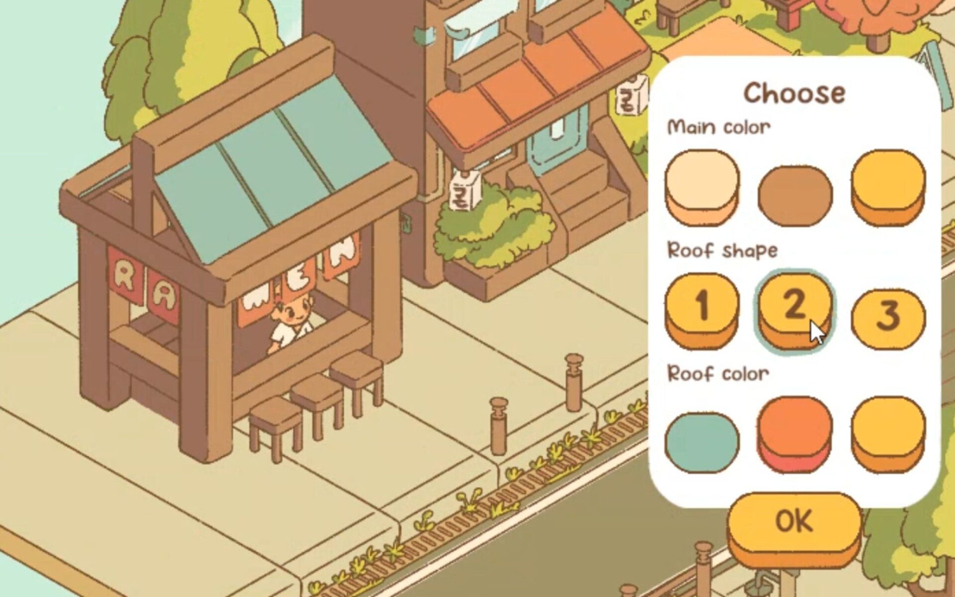 遊戲中的狸貓 Ema 會引導玩家建設街道