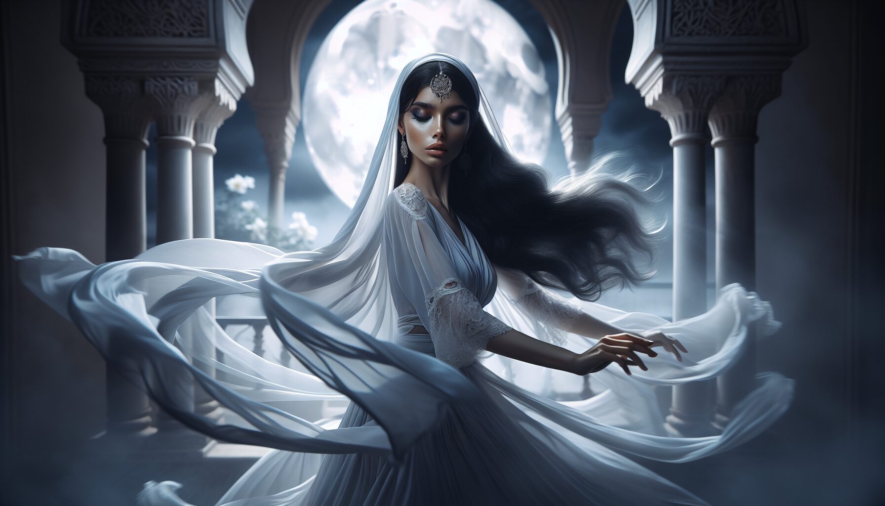 柳惜音古裝翩翩白衣造型 劇照