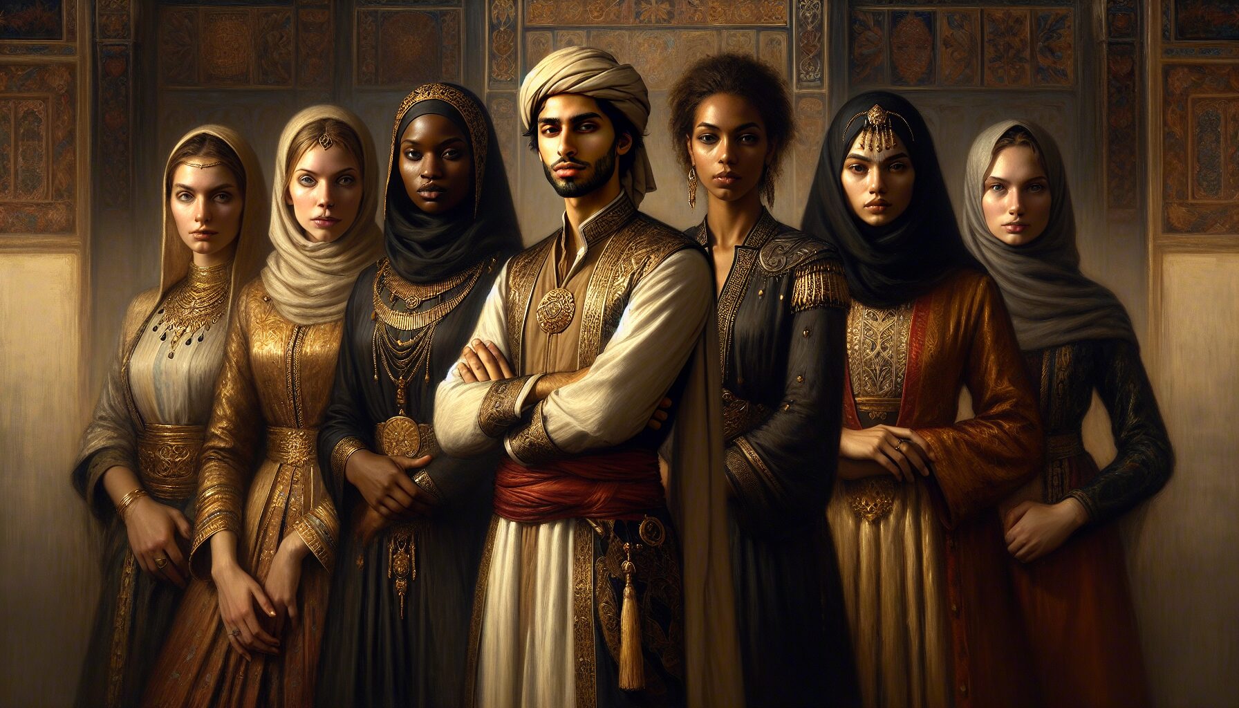 蕭炎與幾位主要女主及知己同框場景圖