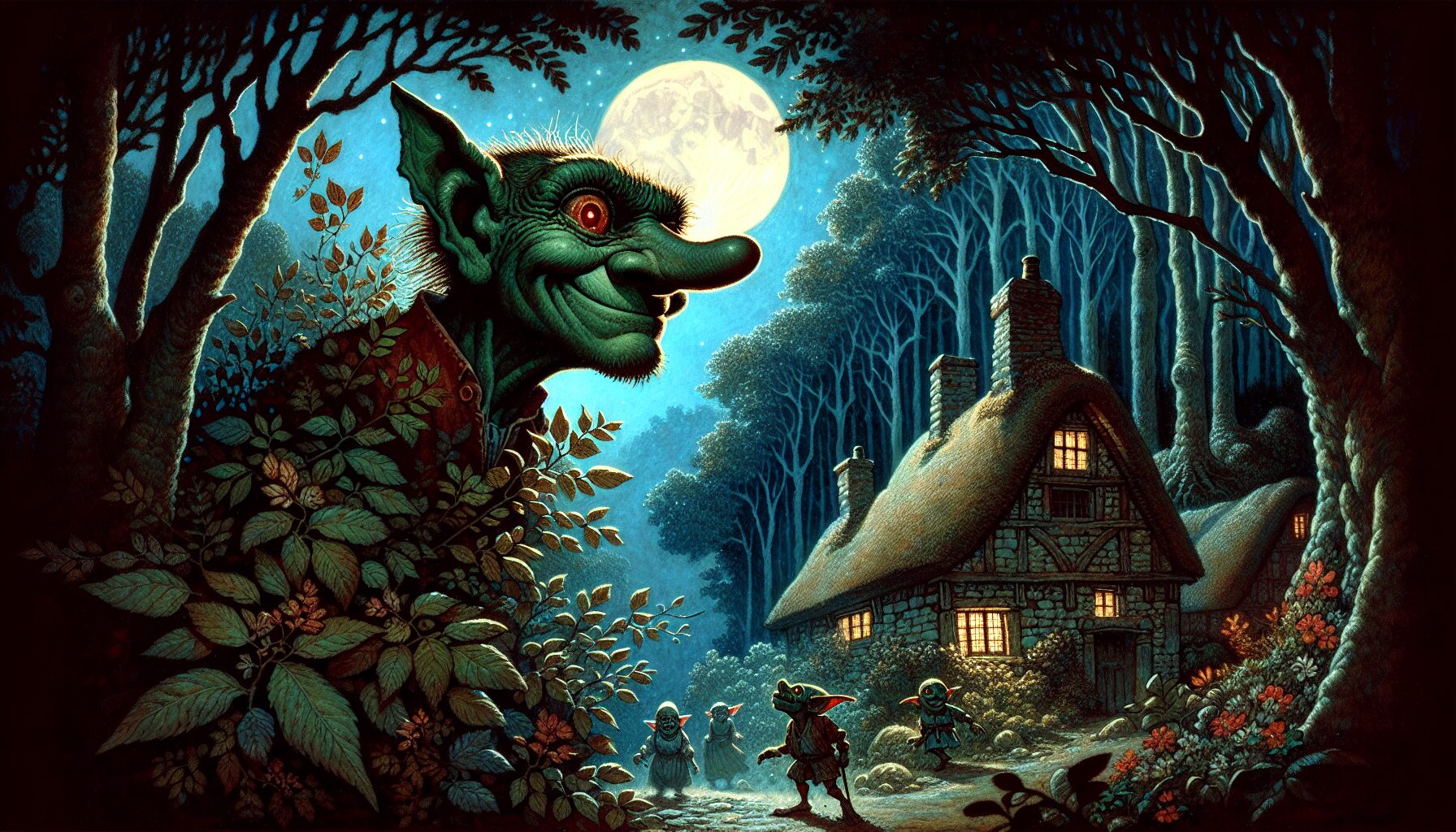 中世紀書籍與現代哥布林形象設計對比