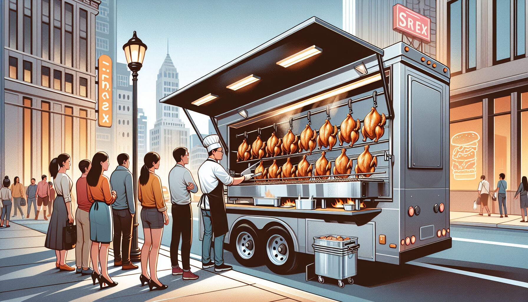 現場炭火桶仔雞排隊人潮-烤雞特攻隊熱門景象