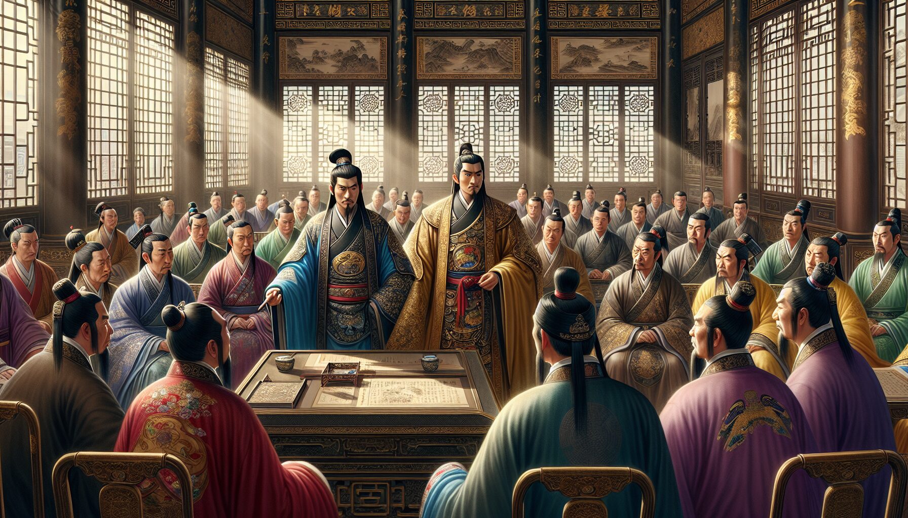 大明第一臣中王陽明推行政改志業群像場景