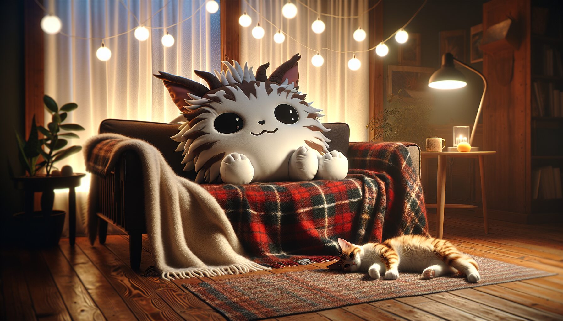 《夏目友人帳》貓咪老師福袋內容(超大造型抱枕、絨毯等)實拍