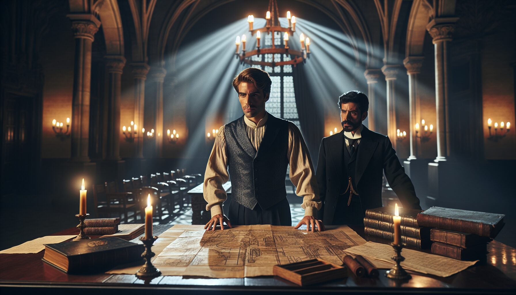 《君子盟》劇照,宋威龍與井柏然角色互動