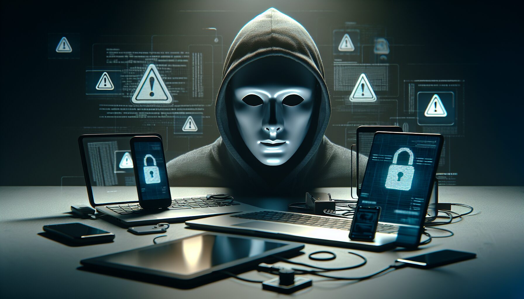 利用AI換臉實施詐騙的模擬場景，受害者面臨資安風險