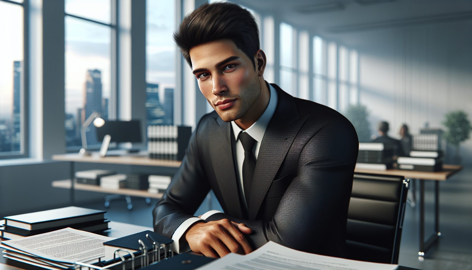 電視劇錢恒角色劇照,展現其律政精英氣場與冷峻外型