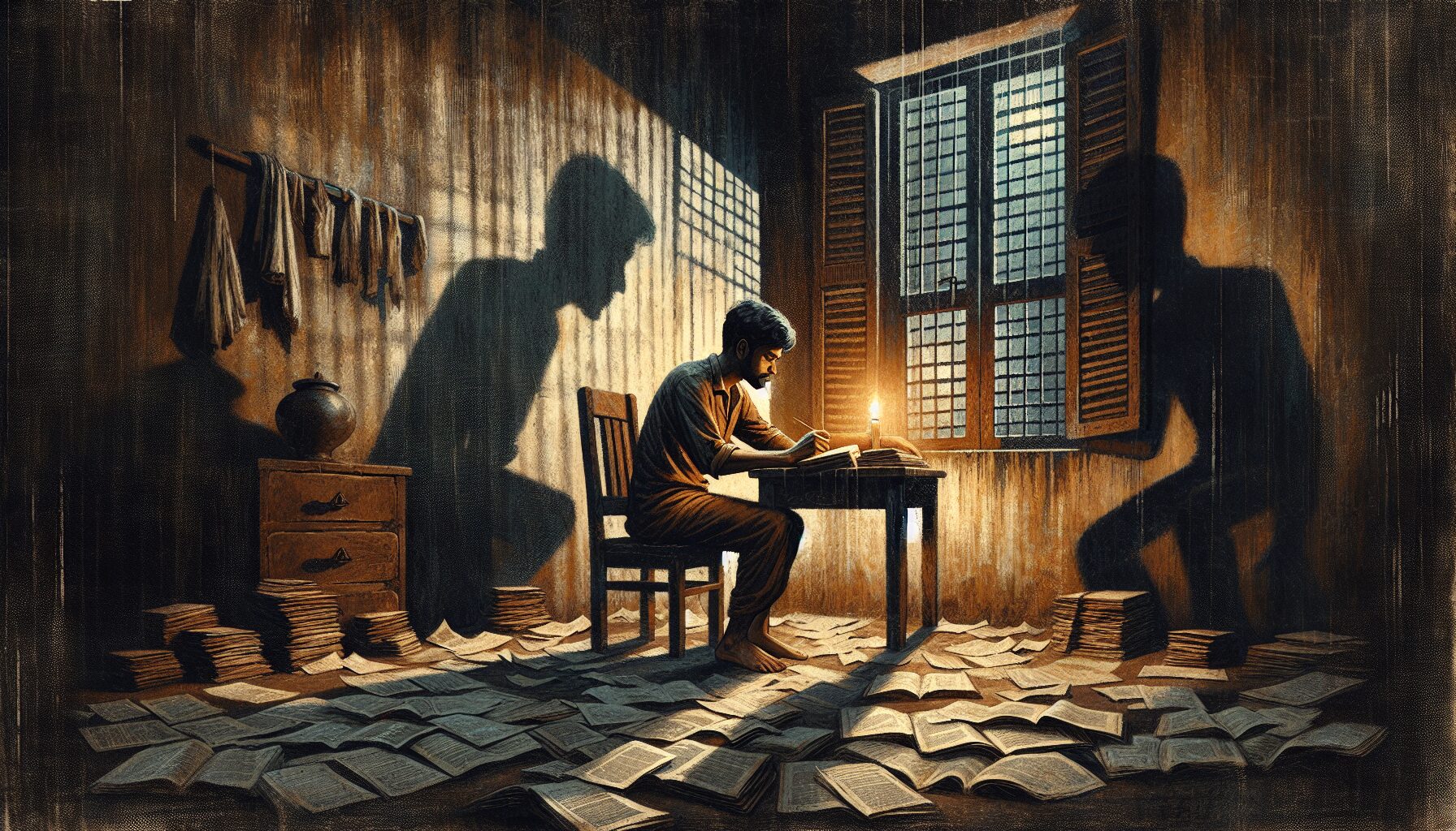 魯迅《狂人日記》原文手跡與現代插畫