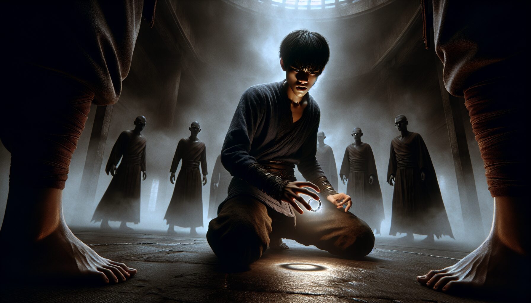 蕭炎吞噬異火修煉分鏡圖,火焰環繞