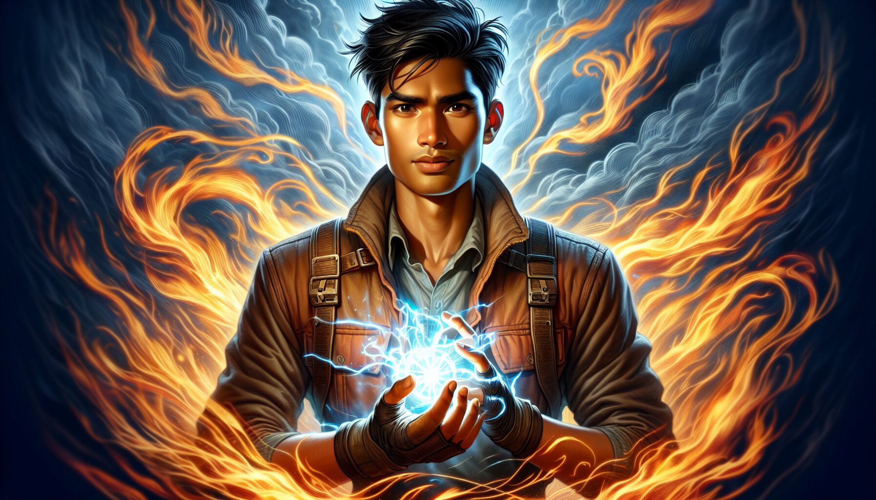 主角蕭炎帥氣英姿,手持火焰