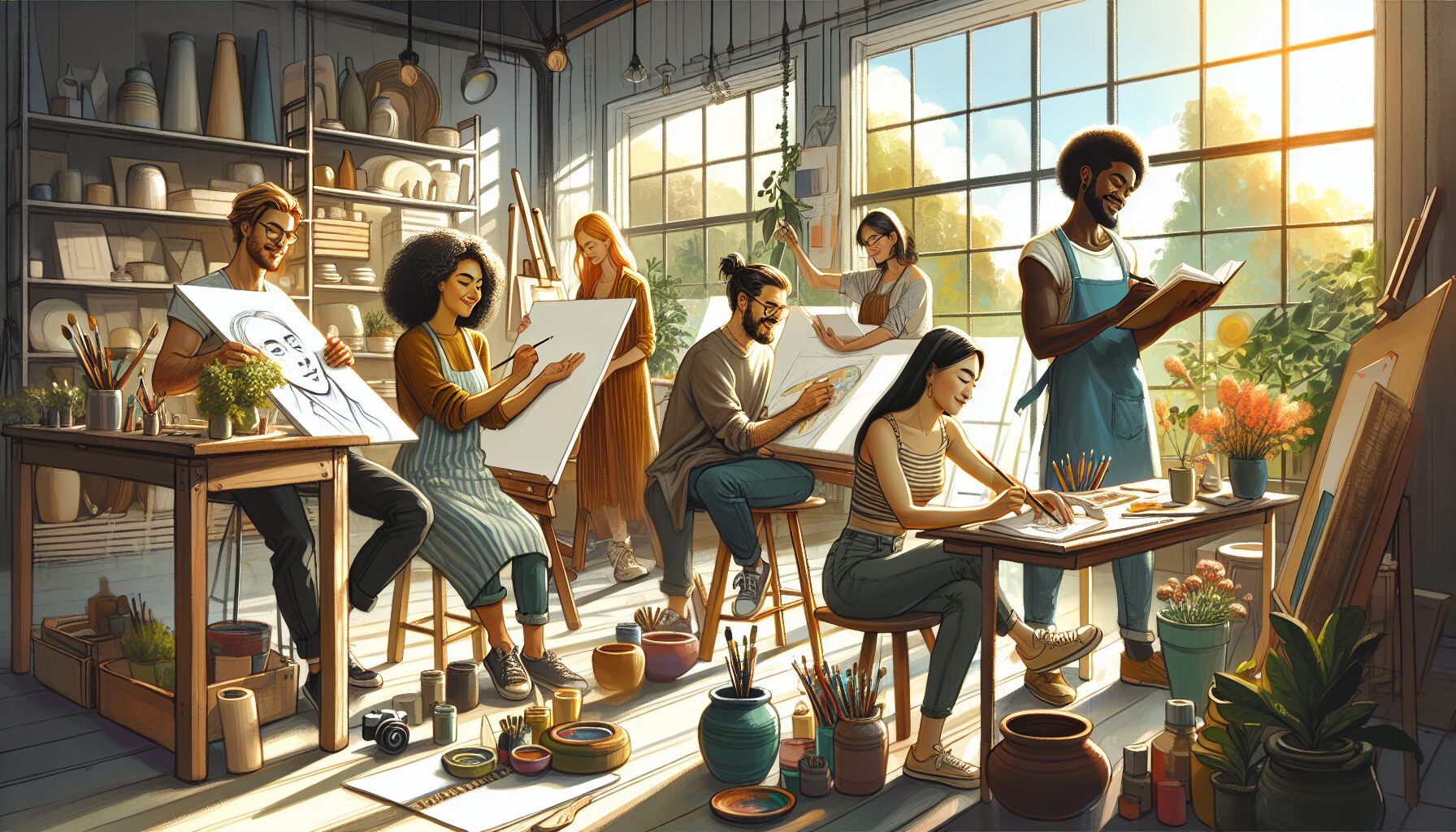 原作方參與動畫製作訪談照，山田鐘人和阿部司專注討論分鏡