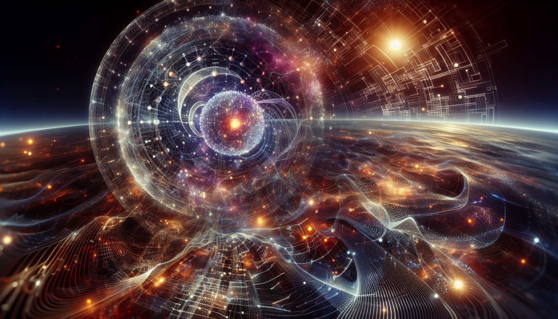 智子(Sophon)概念設計,象徵其微觀與高維科技特性