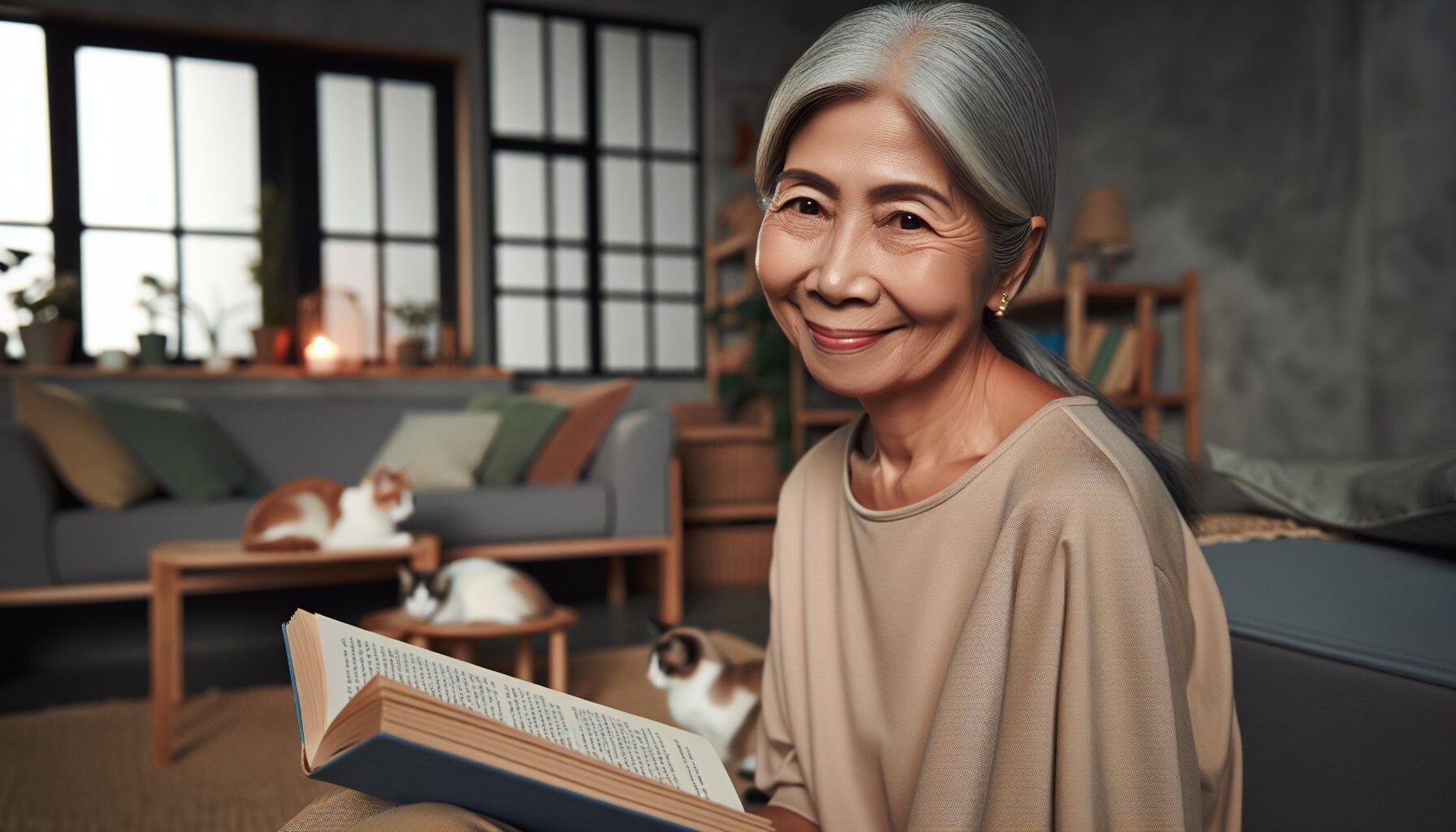 貓咪在家中的自在時刻