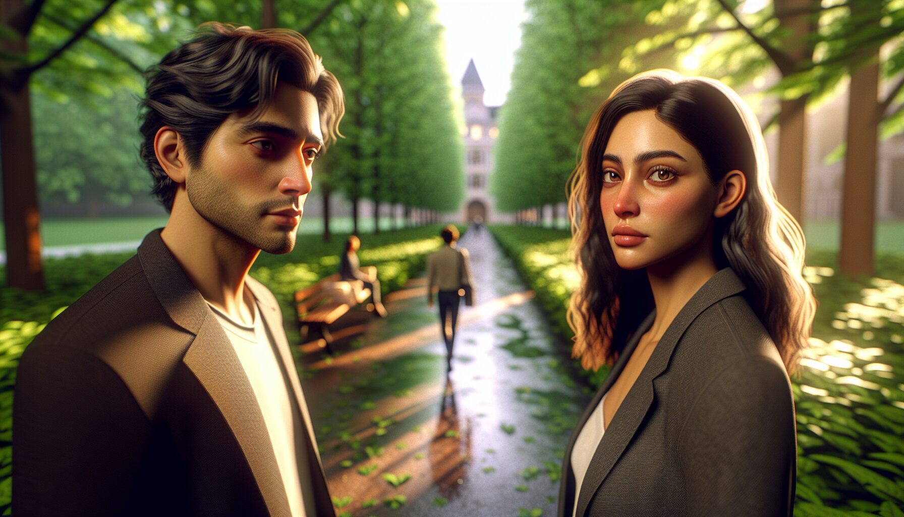 女主角溫暖或分合場景漫畫／劇照