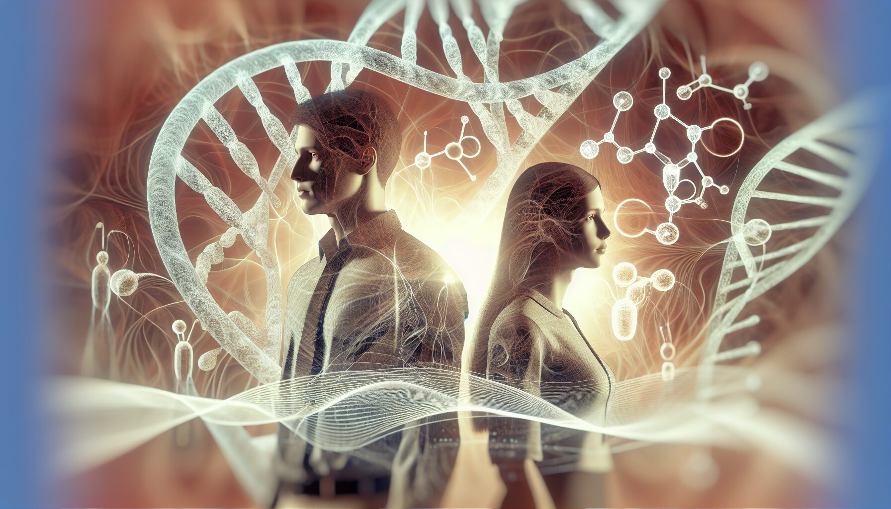 遺傳與環境如何共同影響性別認同,示意圖