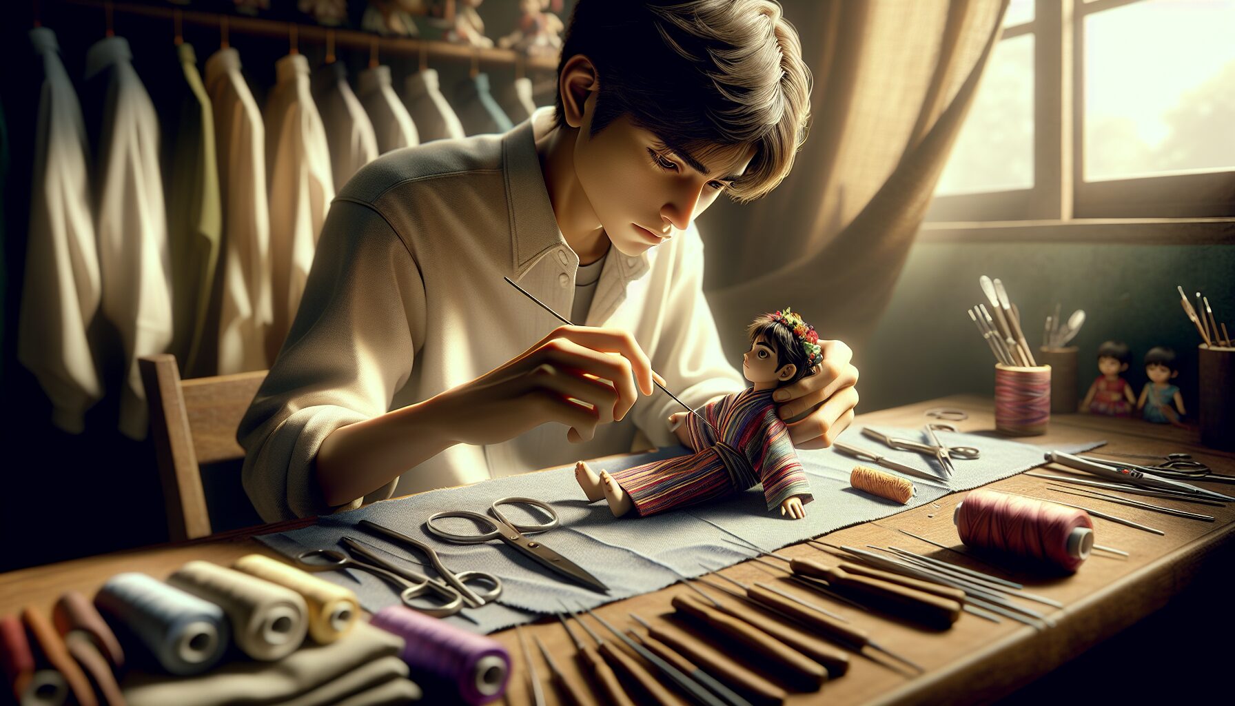 五條新菜細緻的雛人偶製作過程