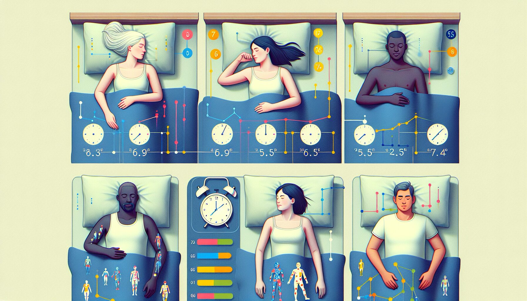 短睡眠與脂肪分佈關聯的統計圖表