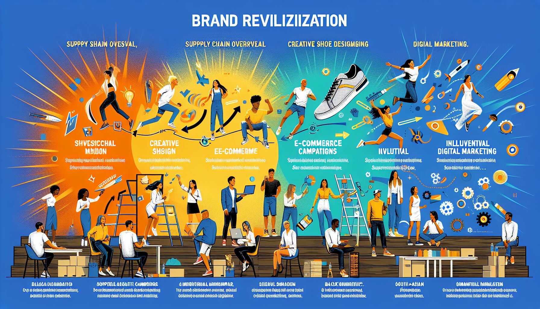 我要逆風去 電視劇宣傳照，江湖徐斯攜手站在企業LOGO前，象徵攜手面對未來