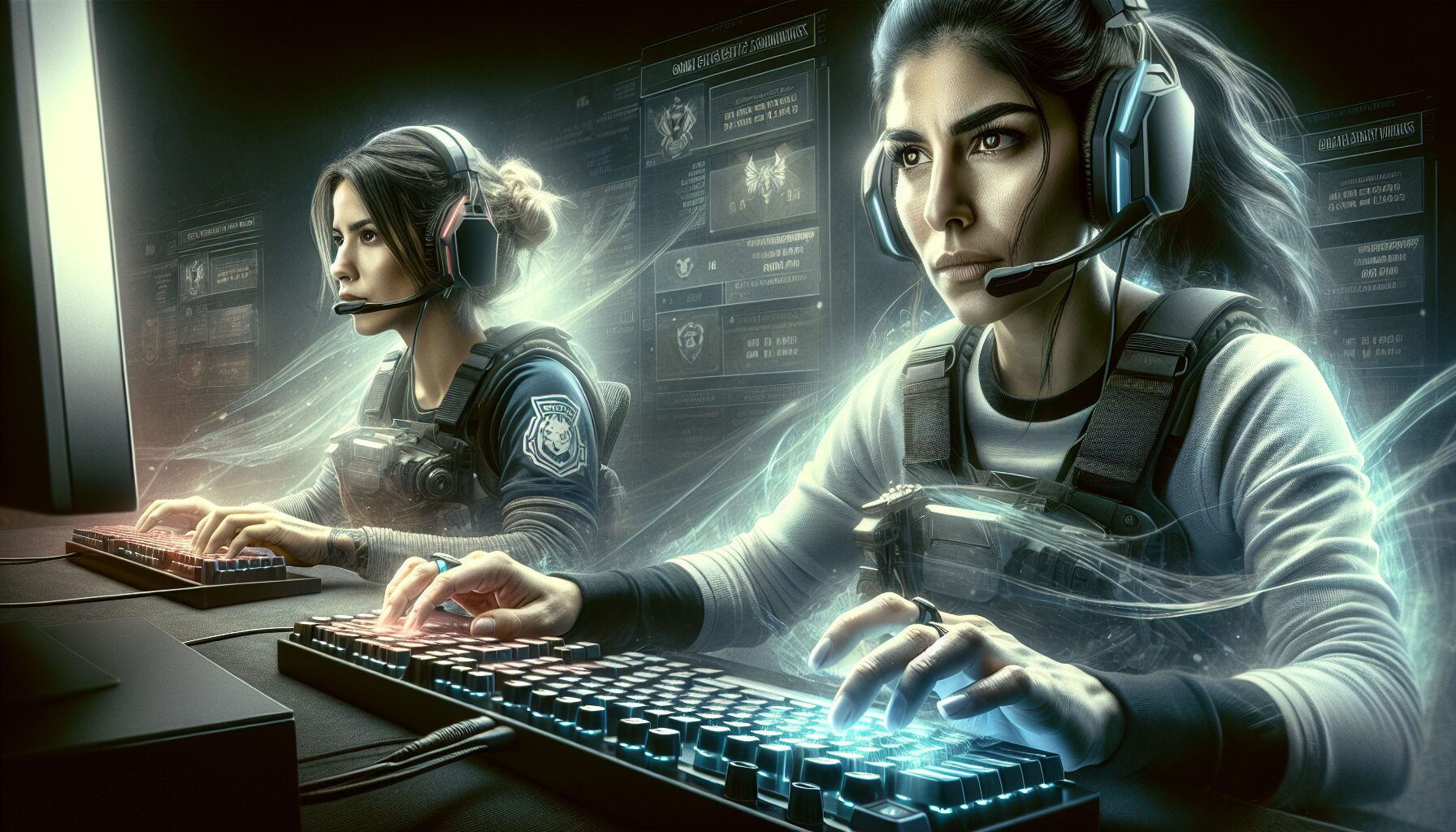 VSPO! 核心成員以遊戲場景為背景，英姿颯爽