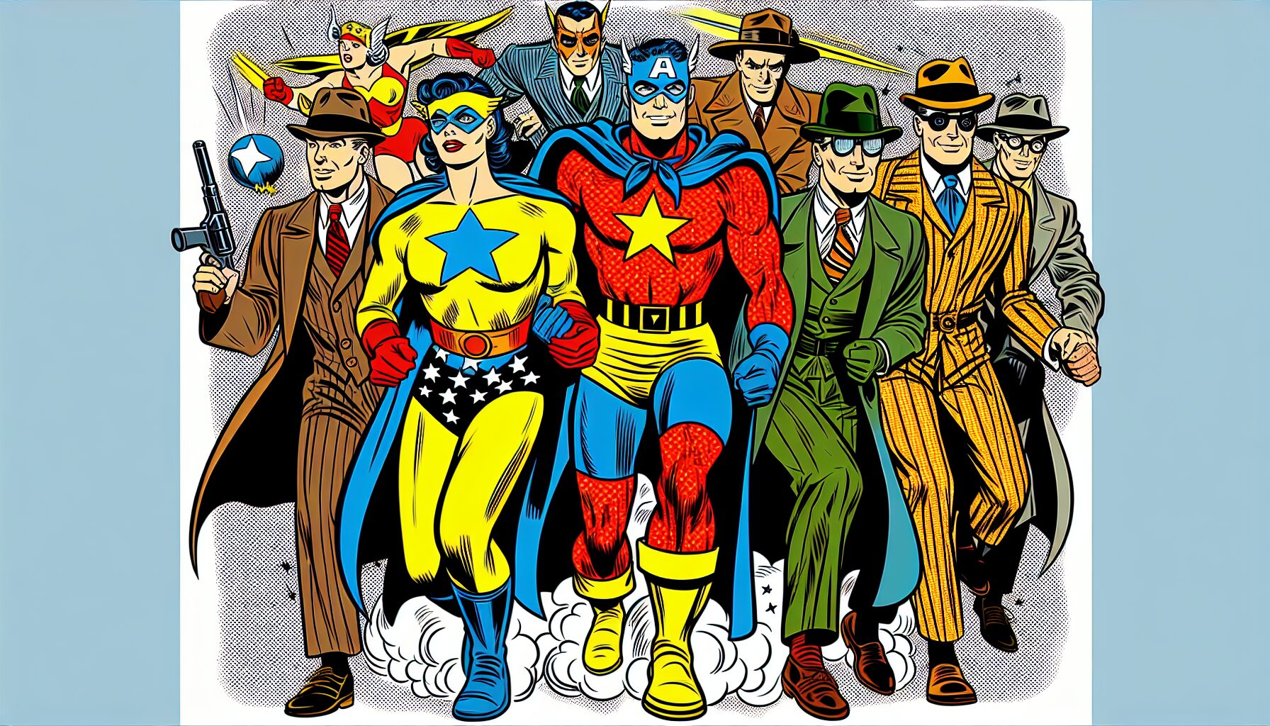 美國正義協會（JSA）漫畫年代團隊合影