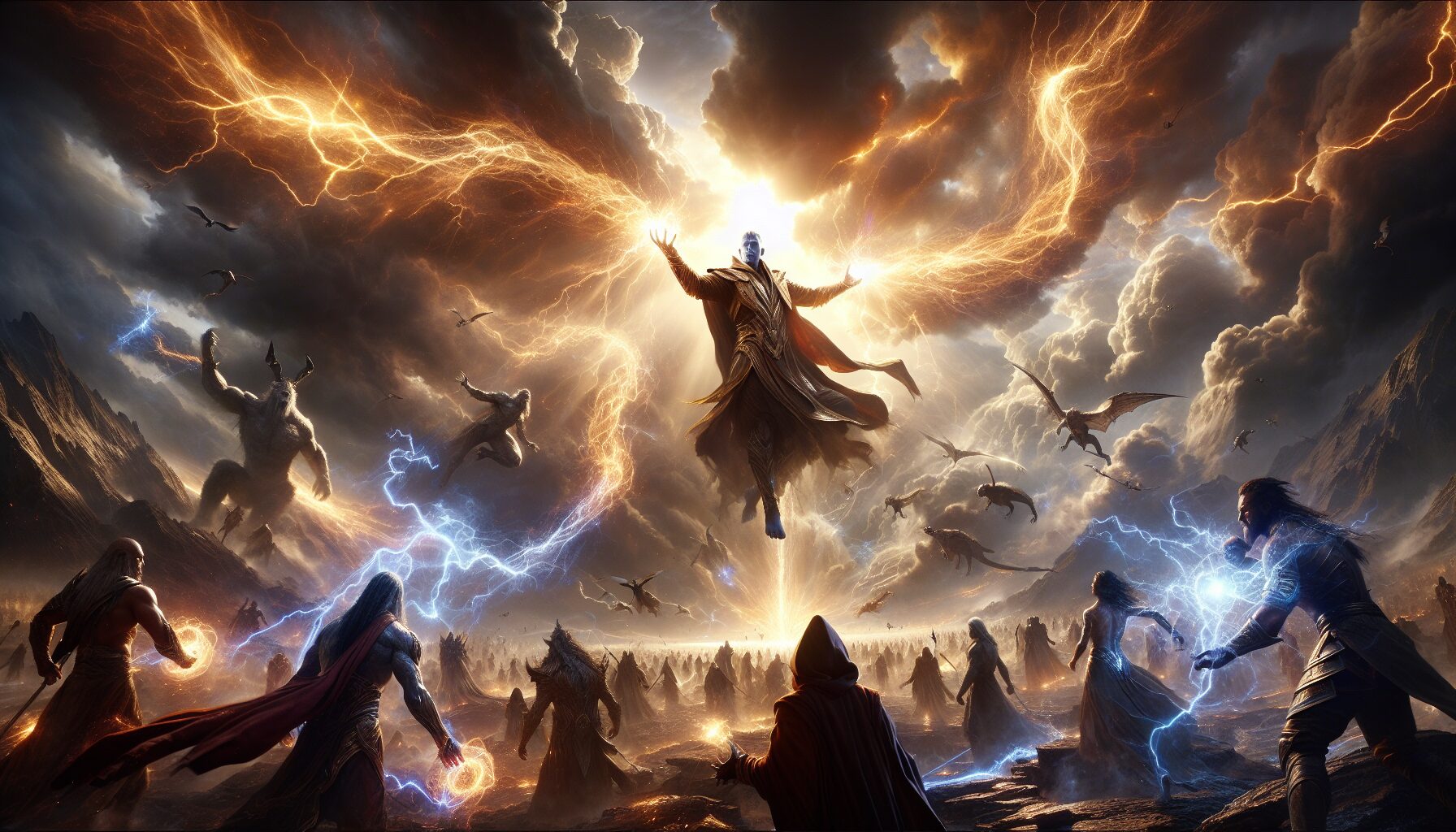 小說角色釋放六字大明咒異象，金光梵文浮現天地