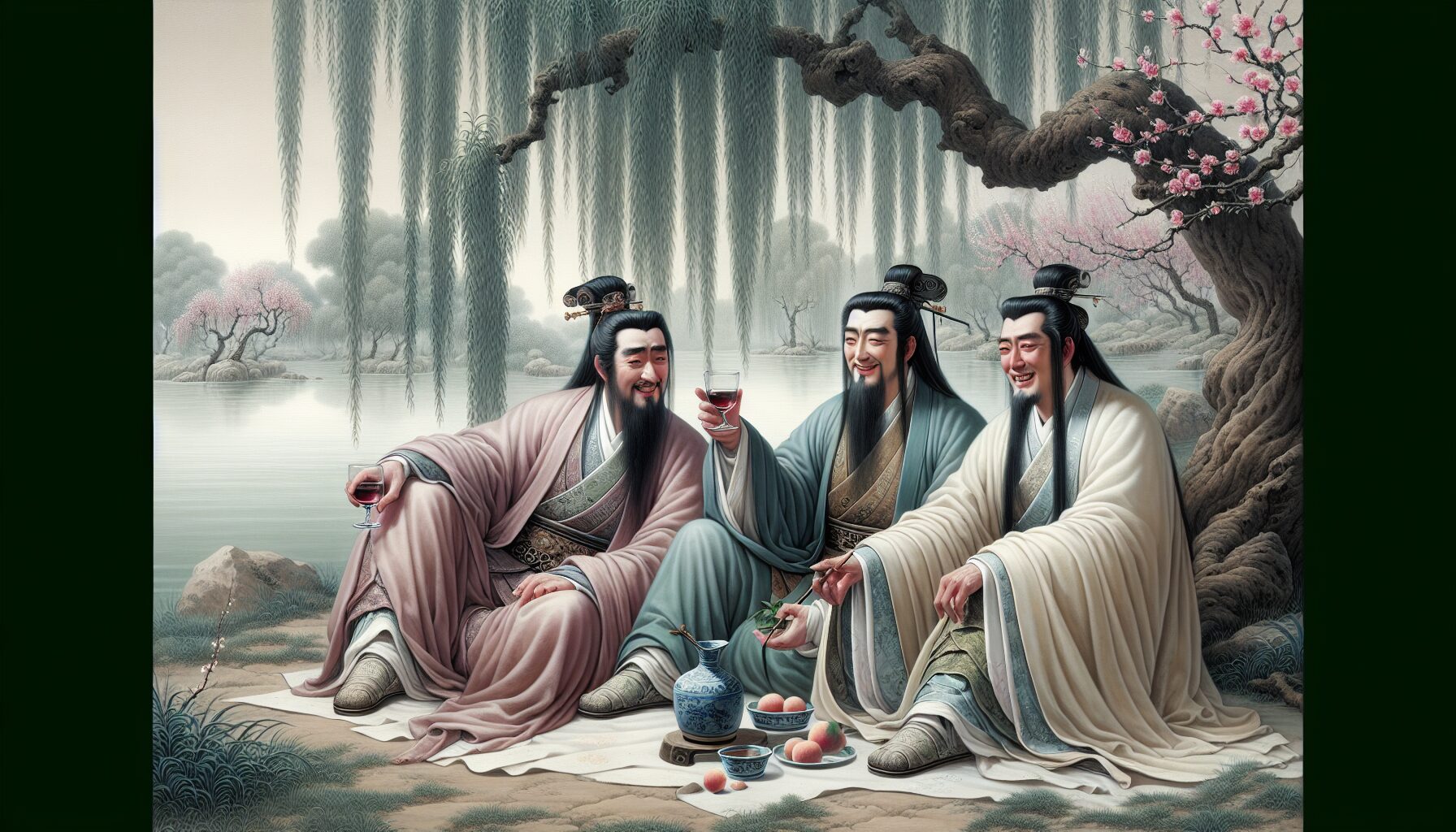 李白與杜甫同框同人繪，演繹詩友深情誼