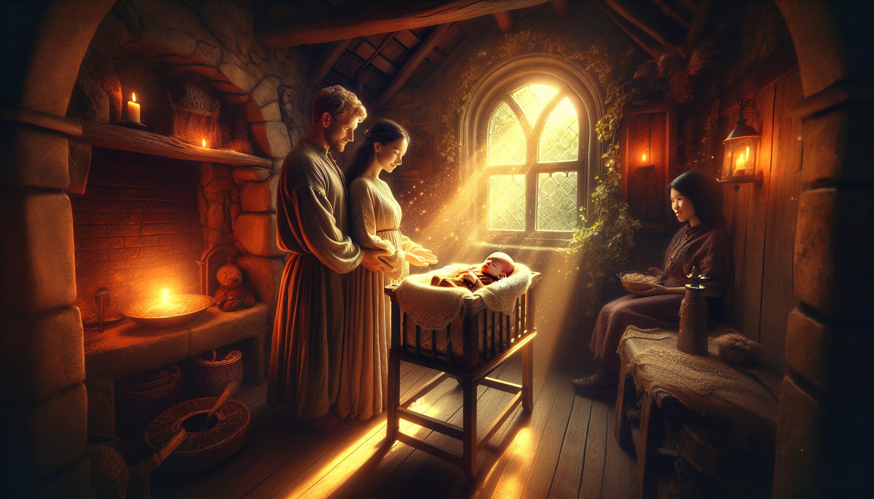 亞瑟重生為嬰兒的場景,感受到家庭溫暖