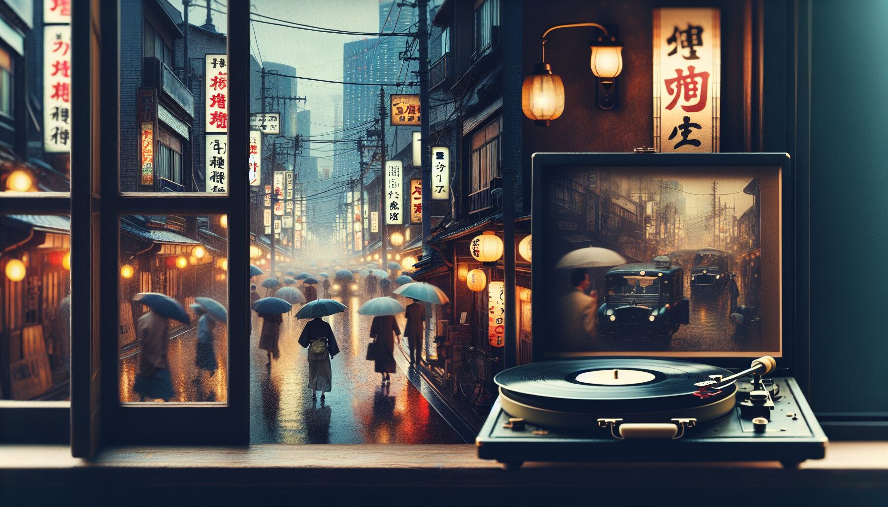 披頭四唱片與村上春樹書頁，音樂與文學的共鳴