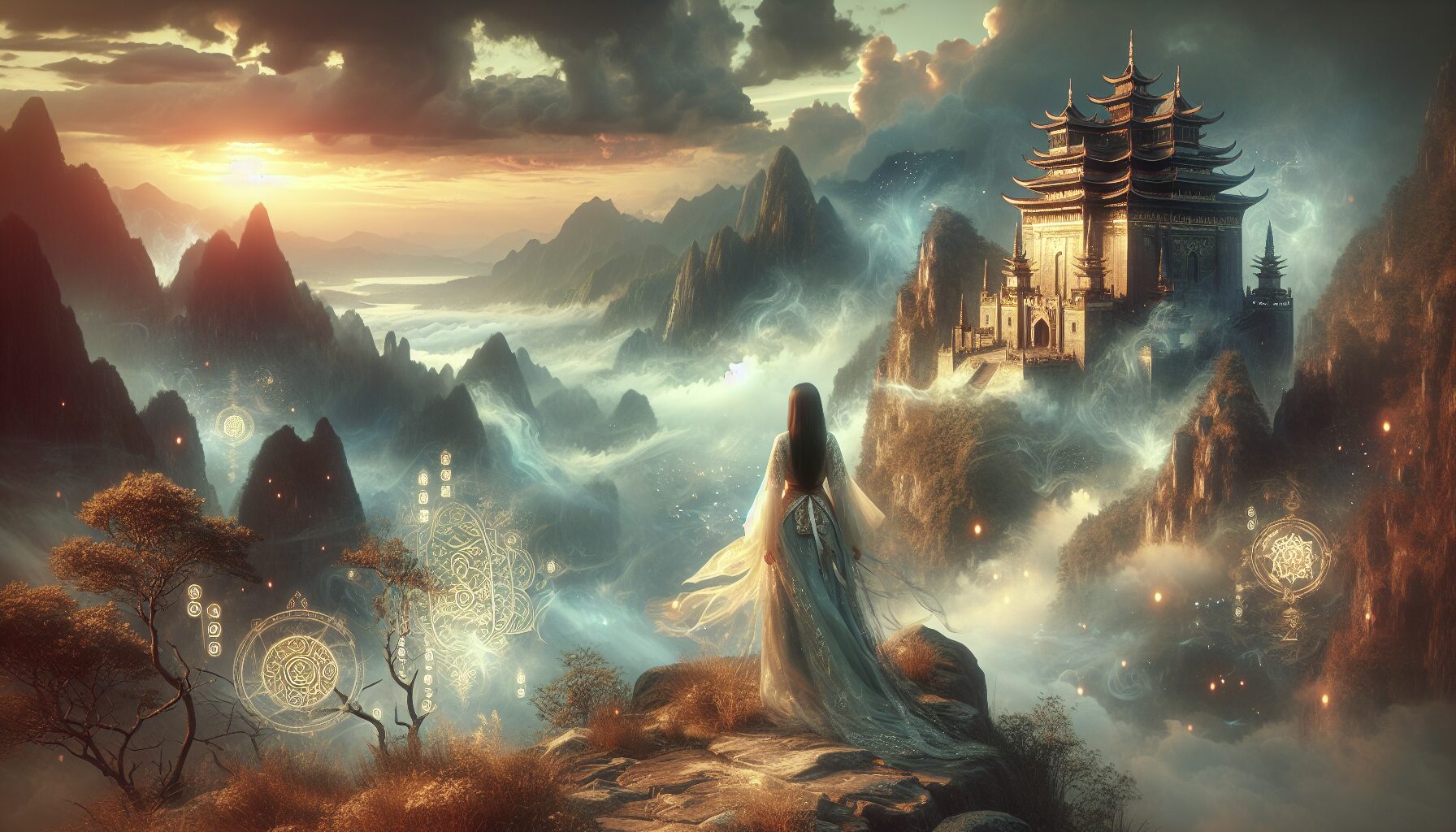 古風仙俠小說主角上官薰插畫