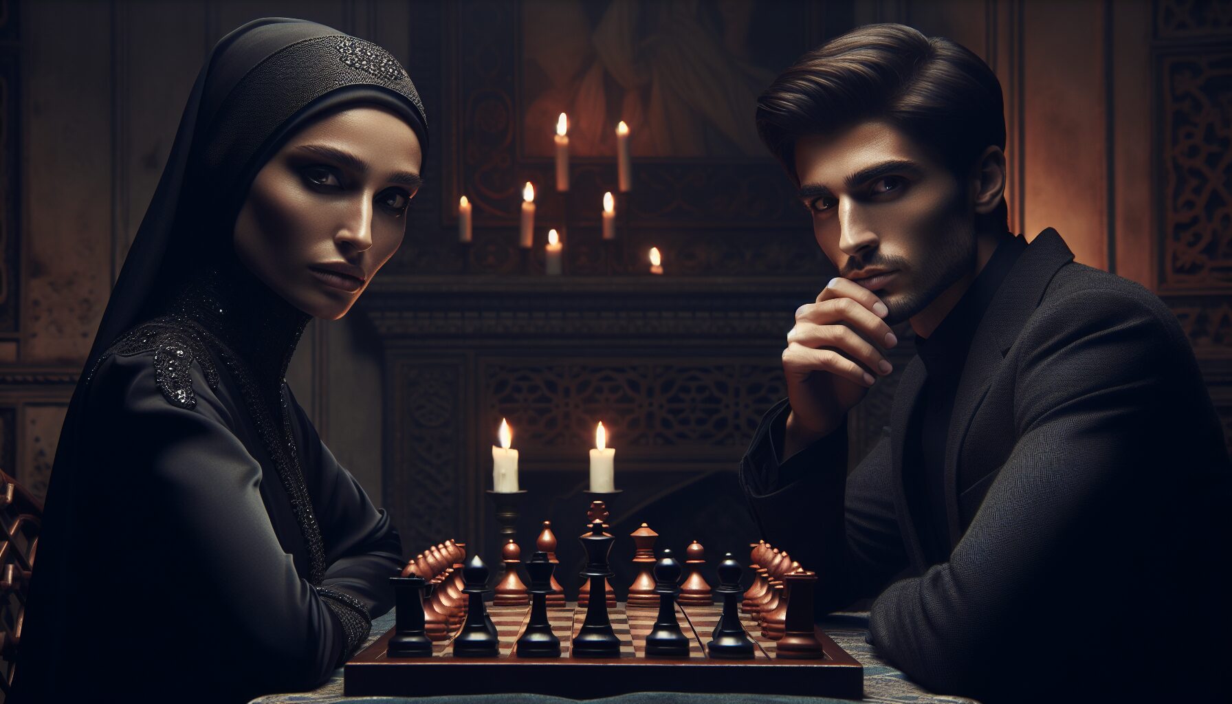 春花焰電視劇劇照,高顏值主角對峙畫面