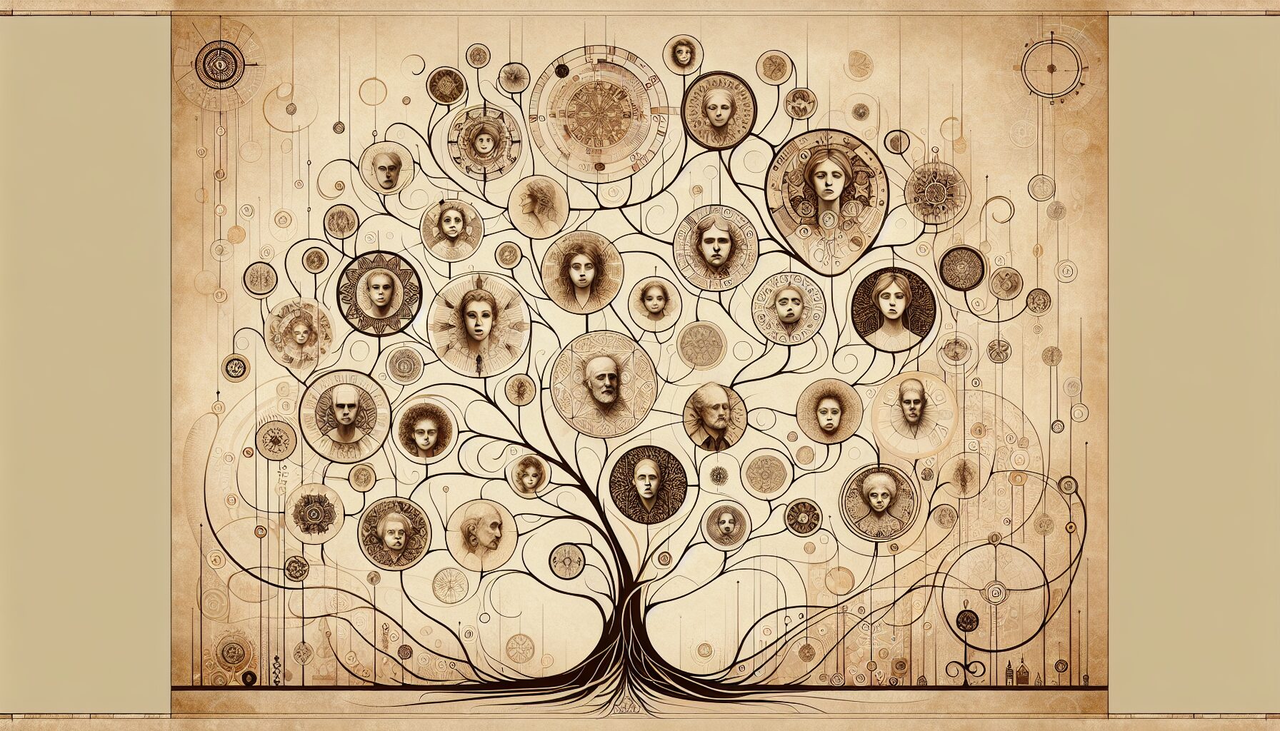 波恩地亞家族樹結構示意圖