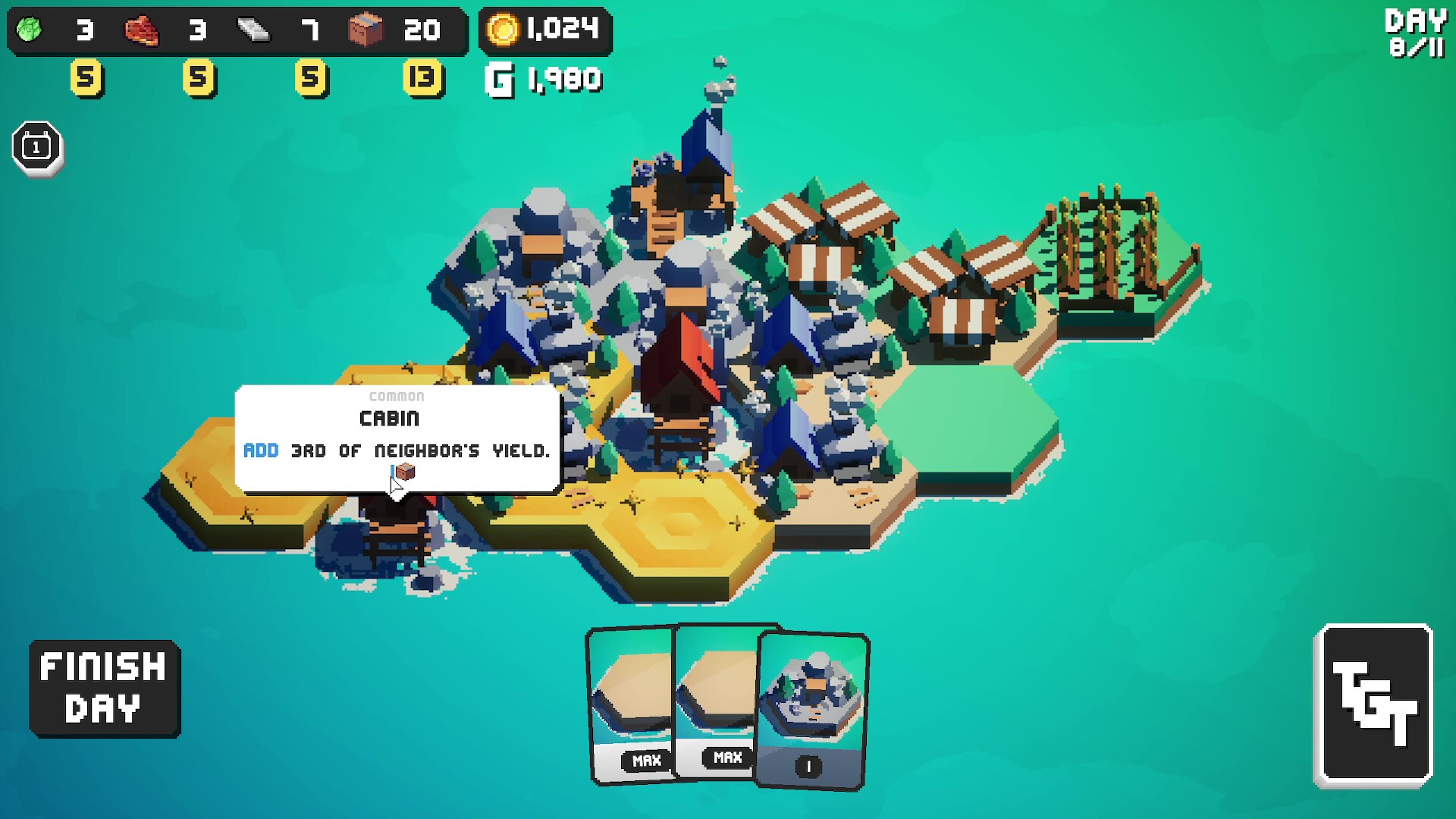 像素城市建設Roguelike卡牌新作《金輝磚塊》即將登場,策略規劃控必玩!