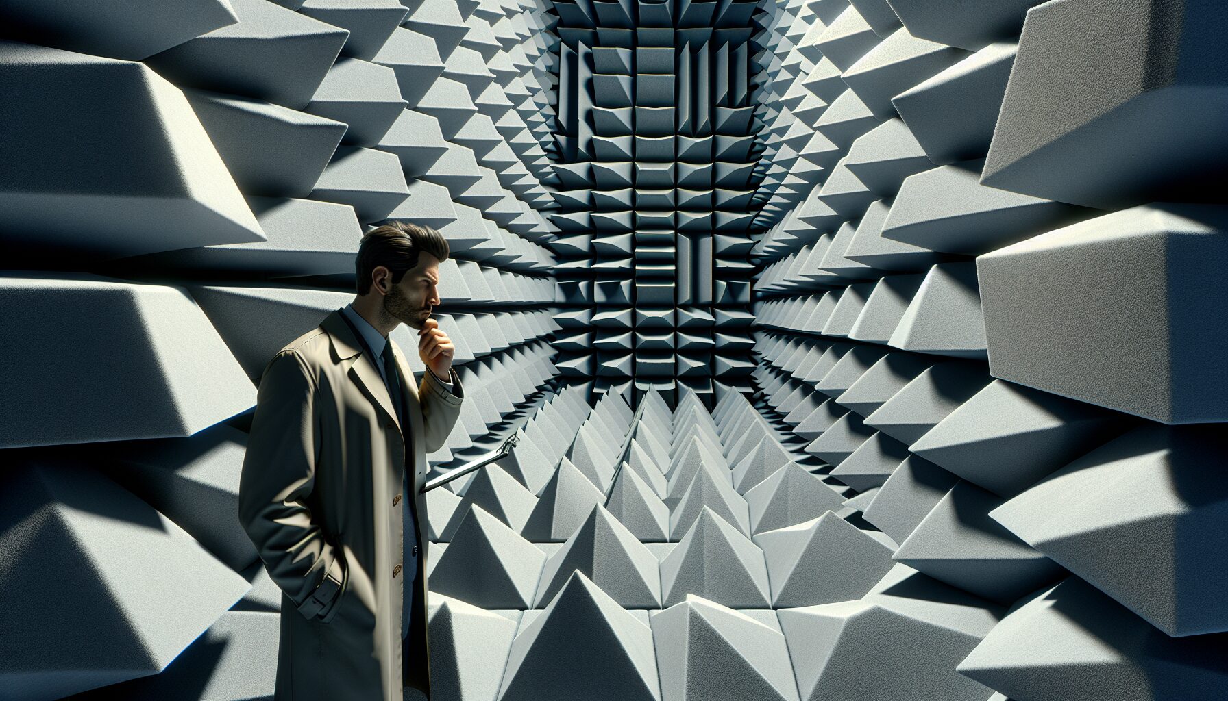 尖劈吸音棉打造的無響室現場