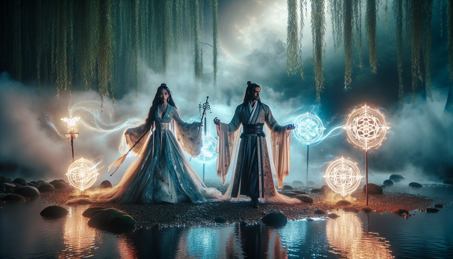 仙俠小說封面，奇幻與情感交織的東方韻味