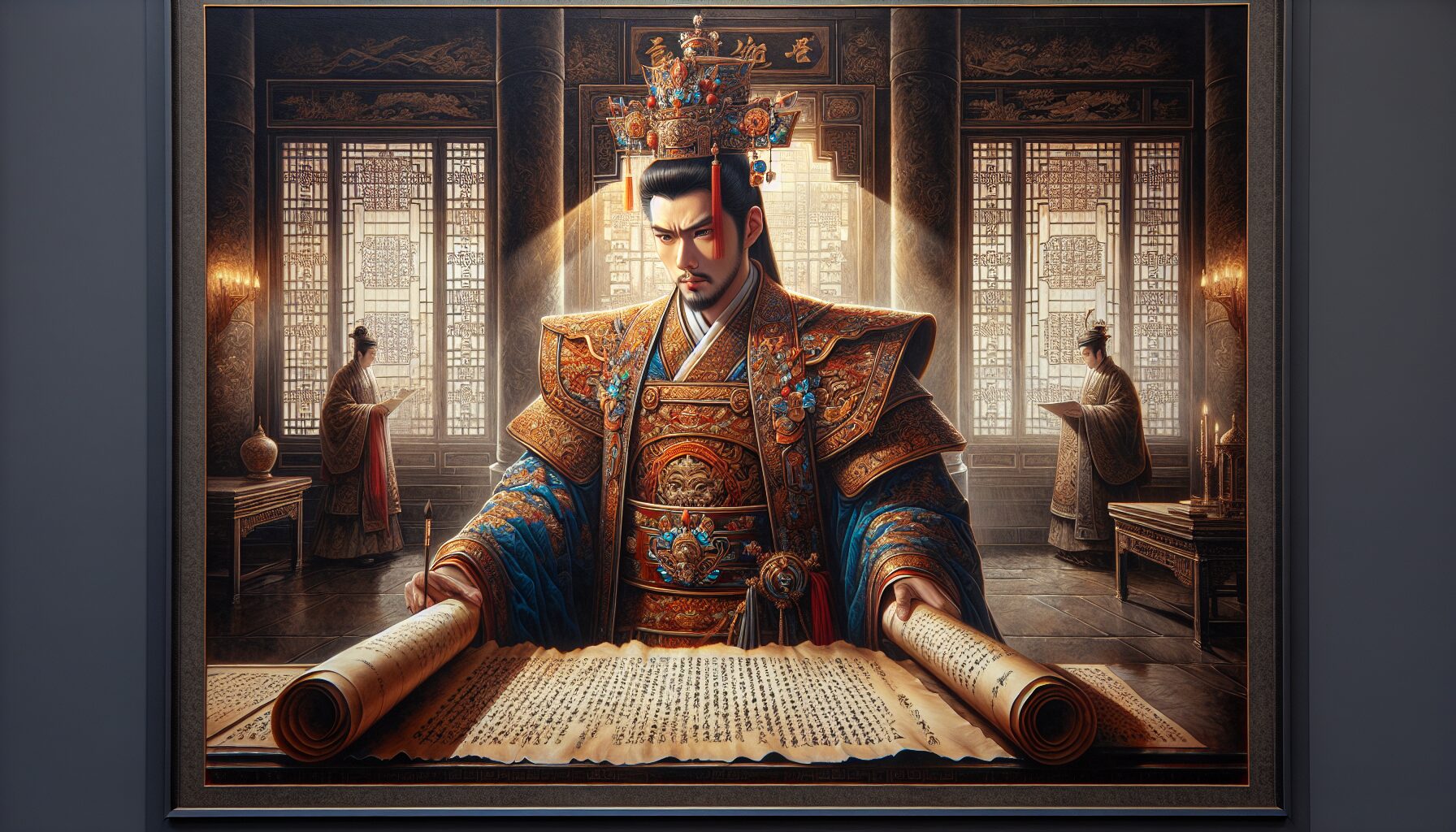 歡脫宮廷生活插圖,元金與太監賭博的爆笑場景