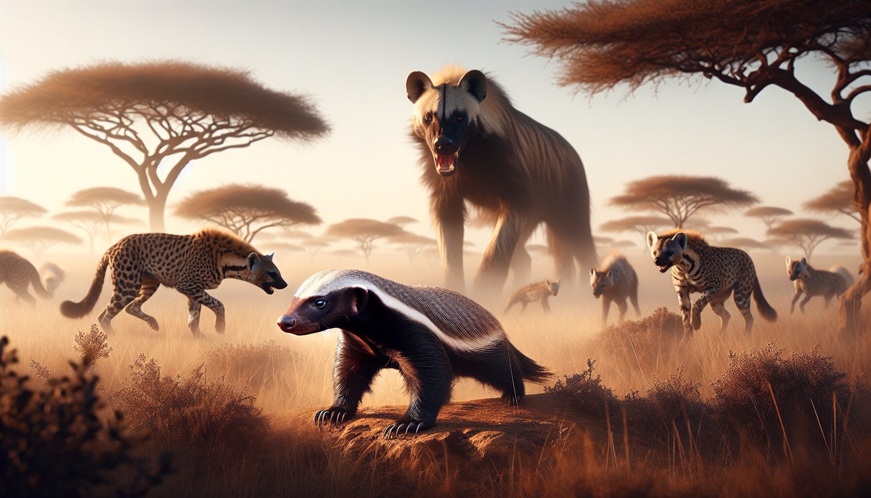 以蜜獾為主角的網路小說插圖