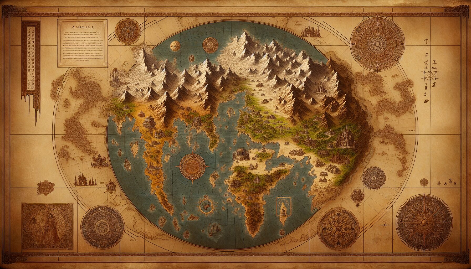 《將夜》世界觀勢力分布圖,展現書院、西陵神殿等多方對峙。