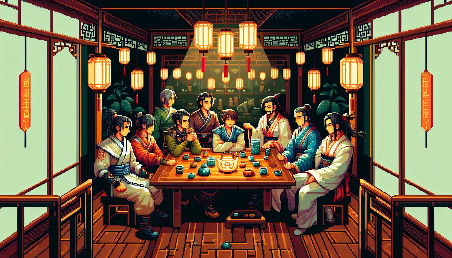 多位性格鮮明的遊戲NPC角色群像