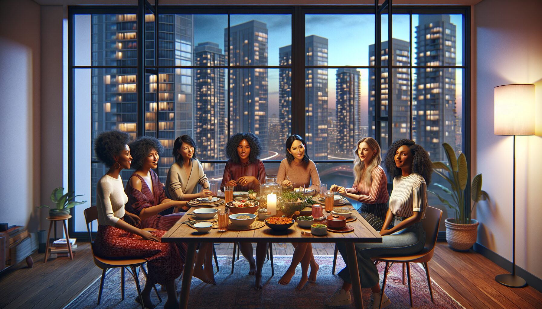 《歡樂頌》五位女主共同生活、互助成長的劇照